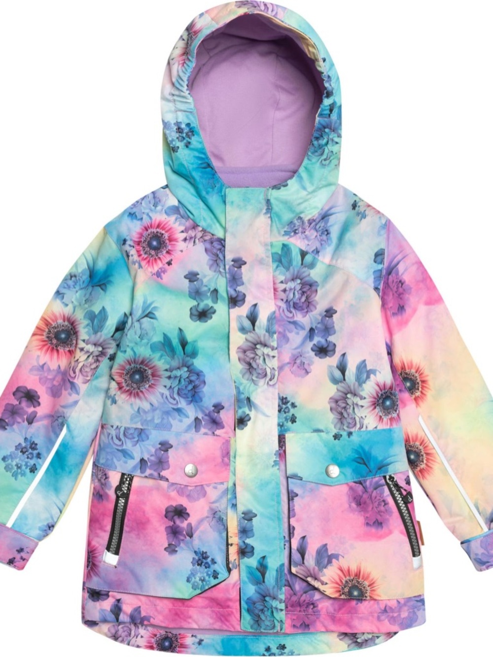 deux par deux Pastel Floral Hooded Raincoat - Pink, Purple, Blue, Green